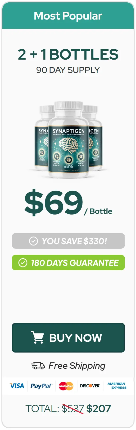 3 Bottles Package - Best Value