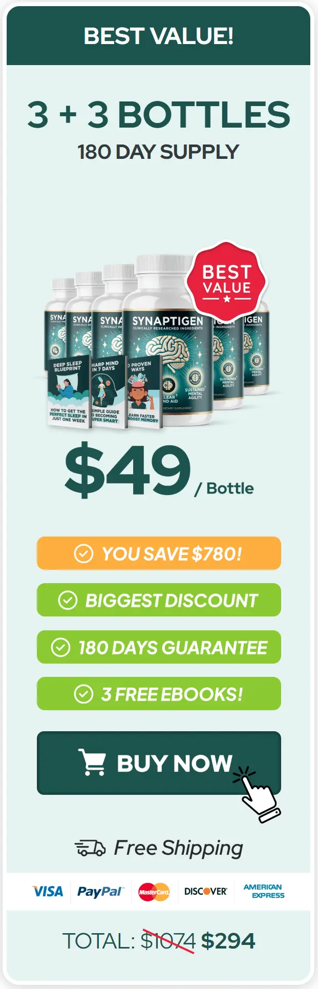 6 Bottles Package - Most Popular