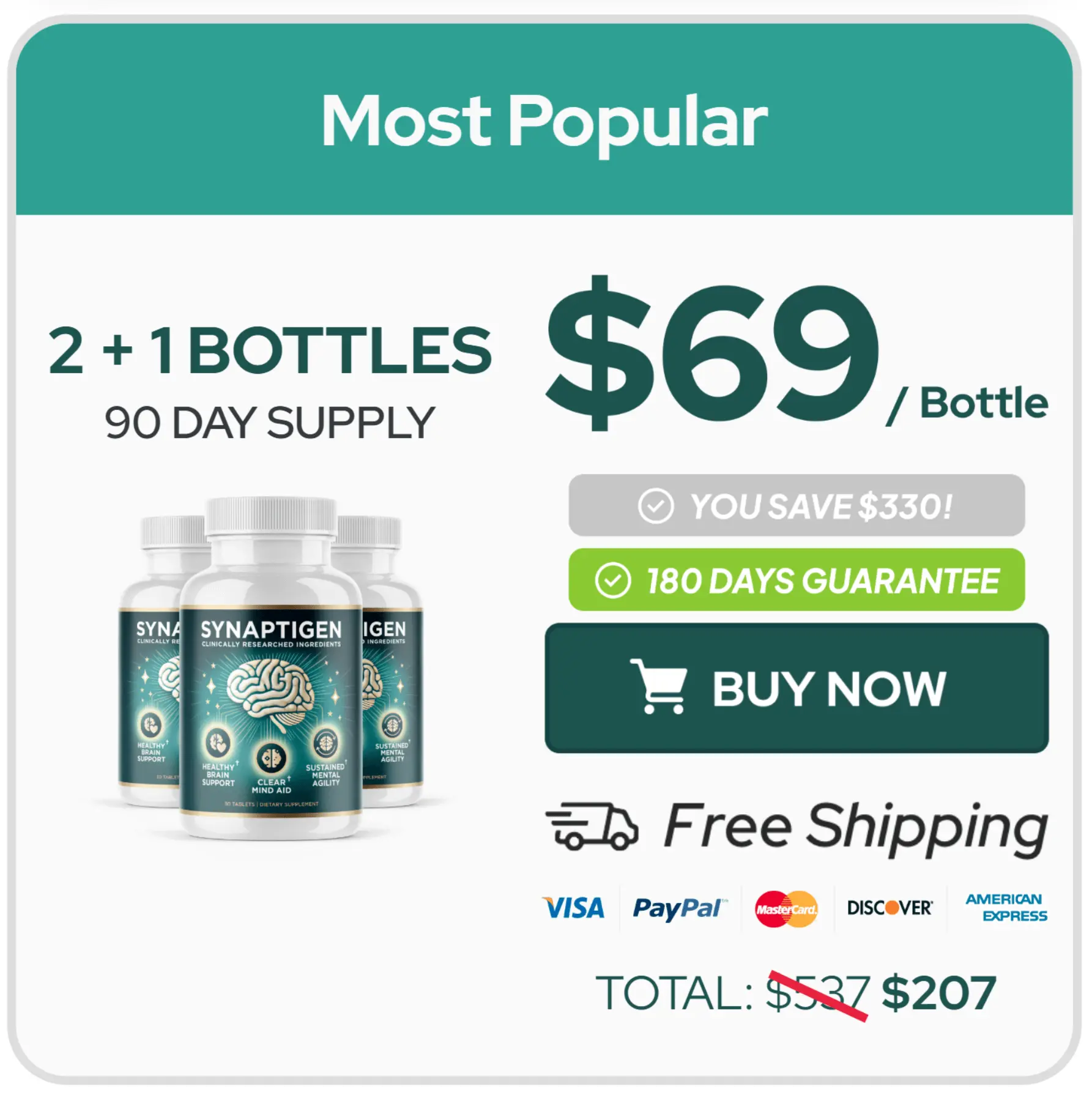 3 Bottles - Most Popular